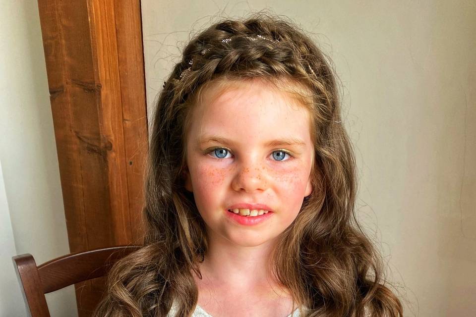 Baby makeup and hair