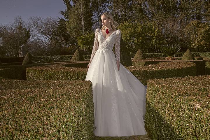 Abito dalla romantica linea ad