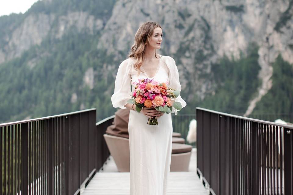 Bride with bouquet