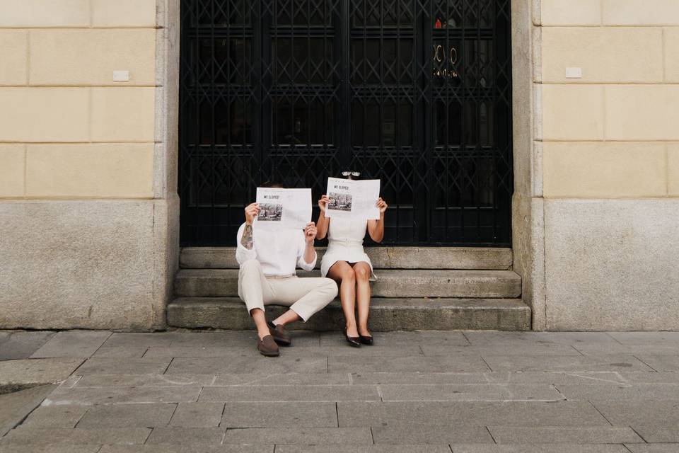 Elopement photoshoot in Milan