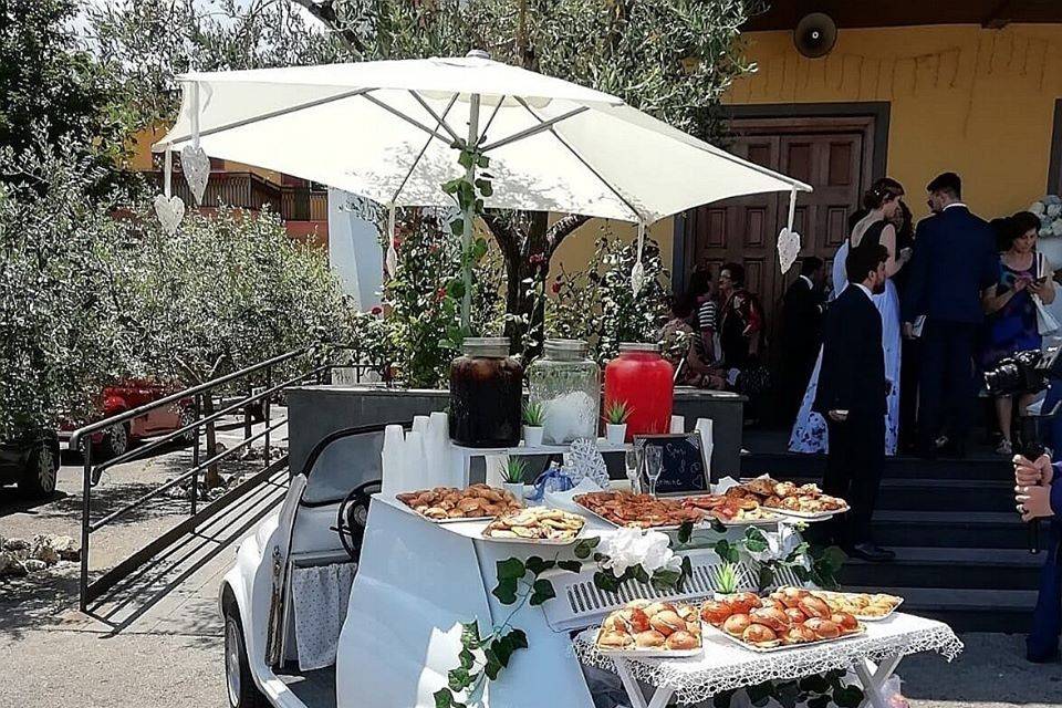 Buffet aperitivo matrimonio na