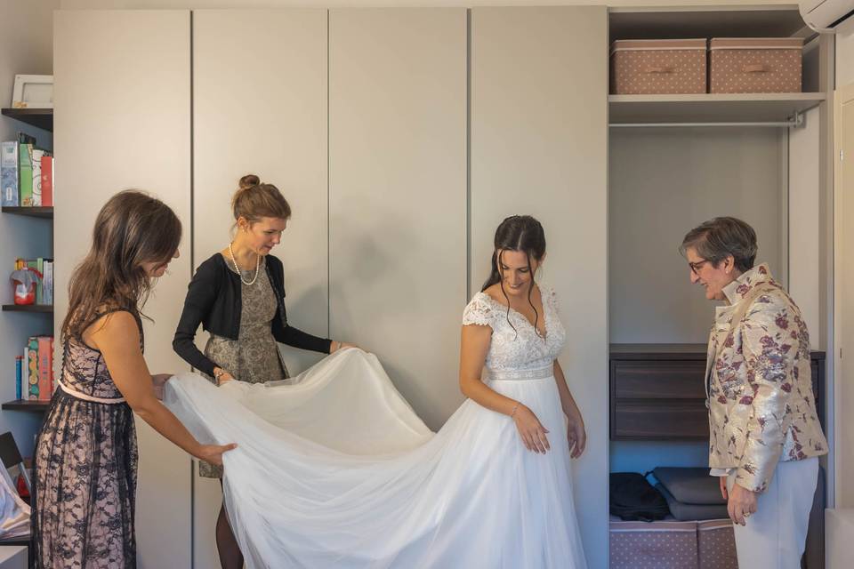 Abito preparazione sposa