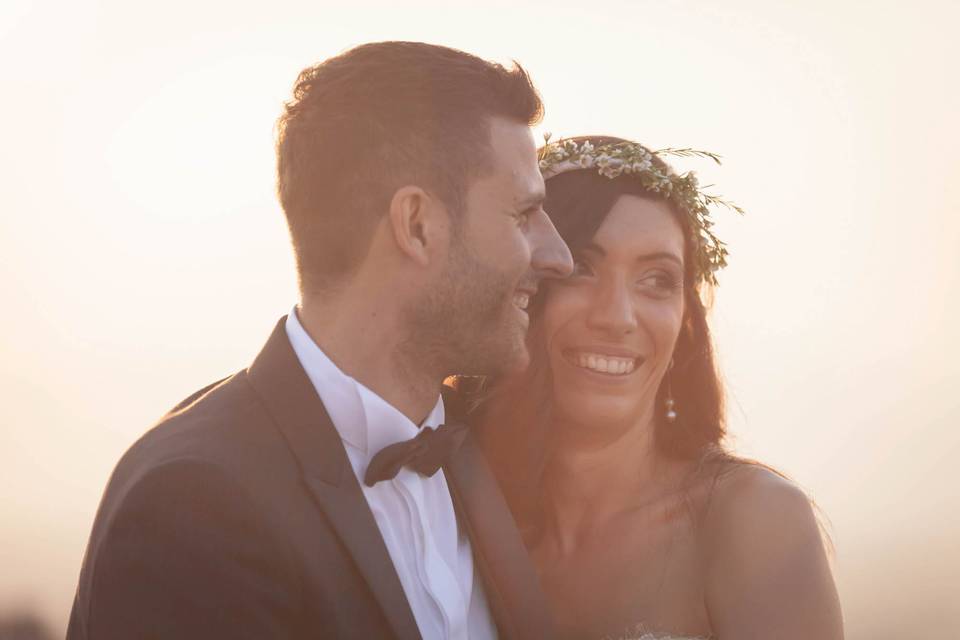 Foto matrimonio al tramonto