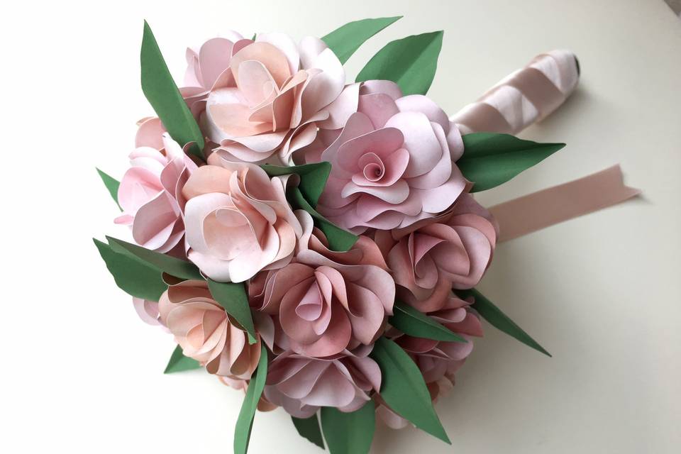 Bouquet in carta rose