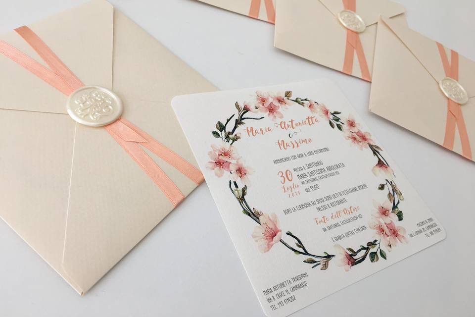 Boho Chic Peach Stationery