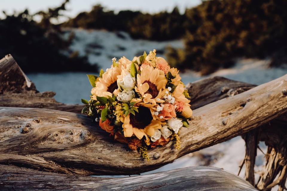 Bouquet in spiaggia