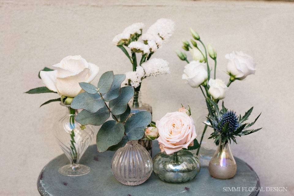 Bouquet peonie bianche