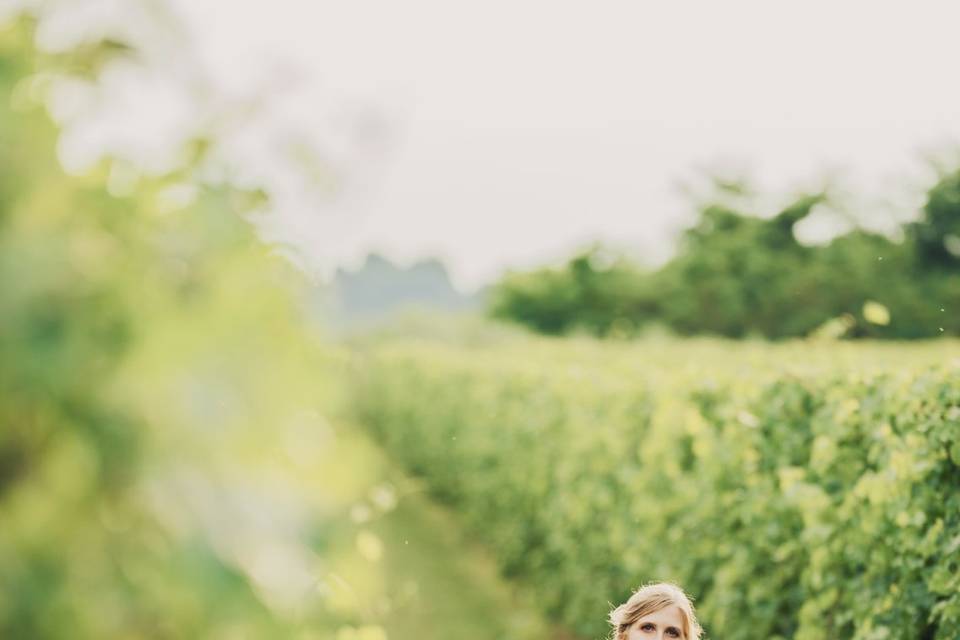 Sposa nel vigneto