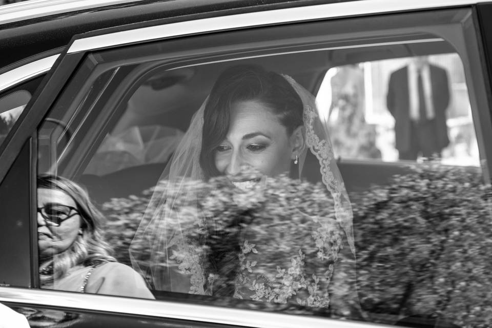 L'arrivo in auto