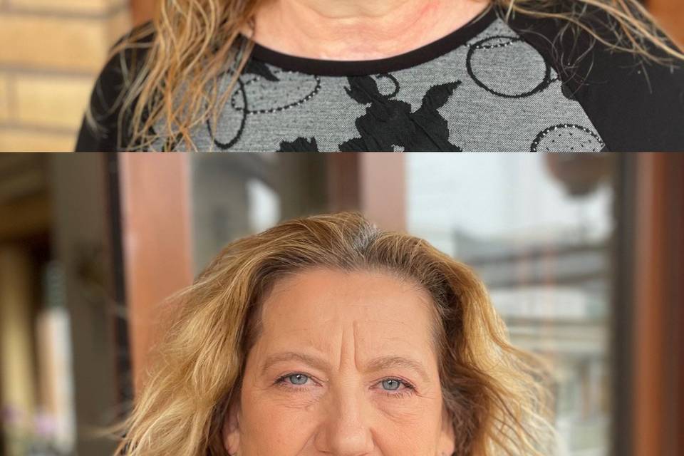 Trucco prima e dopo