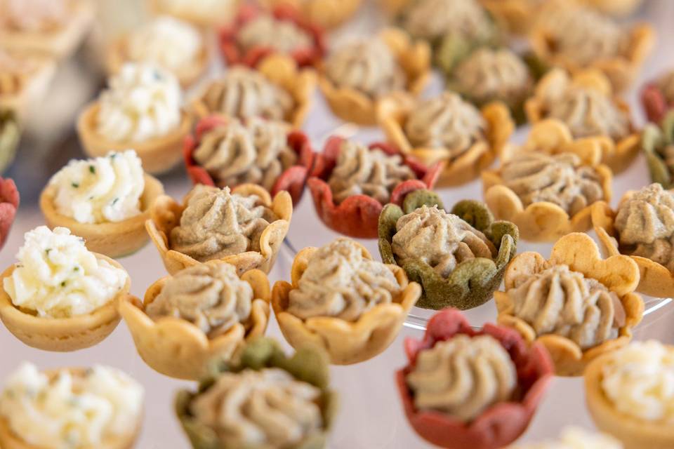 Veggie cups con crema di noci