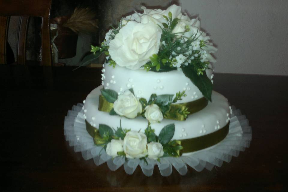 Torta decorata verde