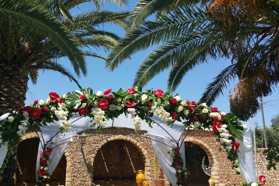 Gazebo con fiori