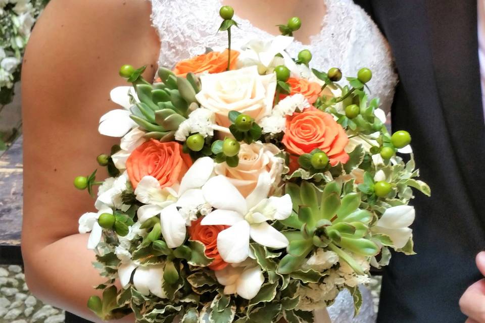 Bouquet con piante grasse