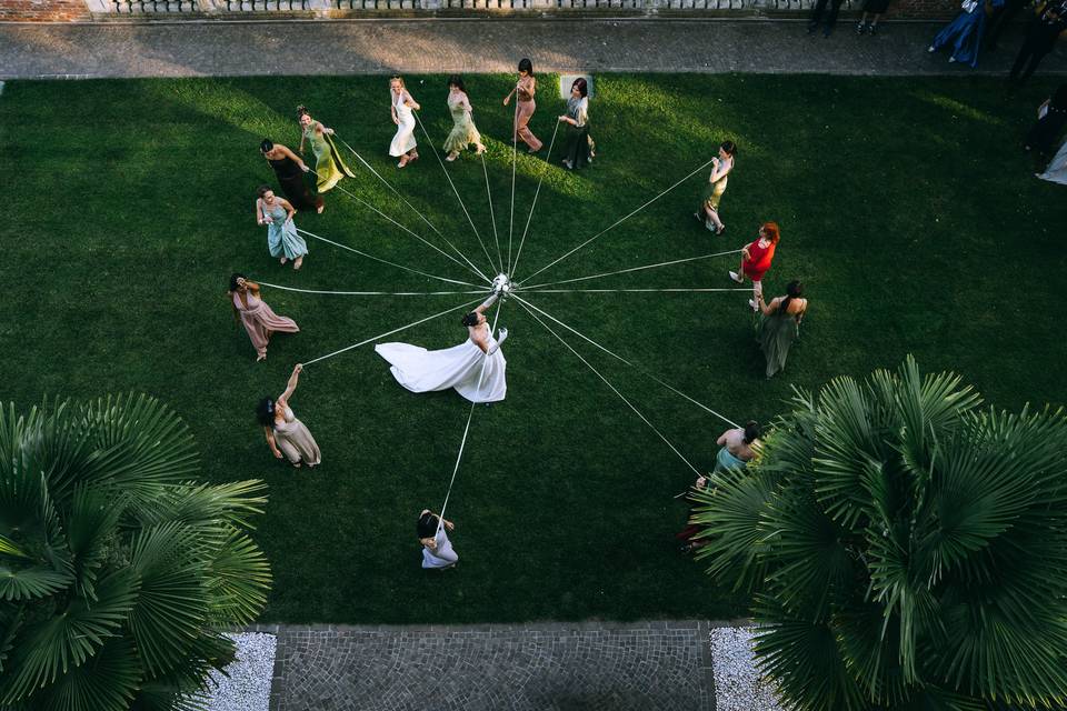 Lancio del bouquet
