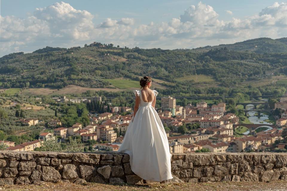 Sposa sulle colline di Firenze