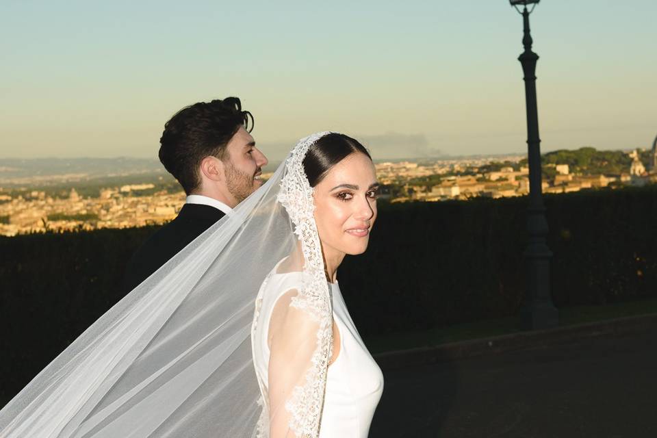 Editorial wedding portrait