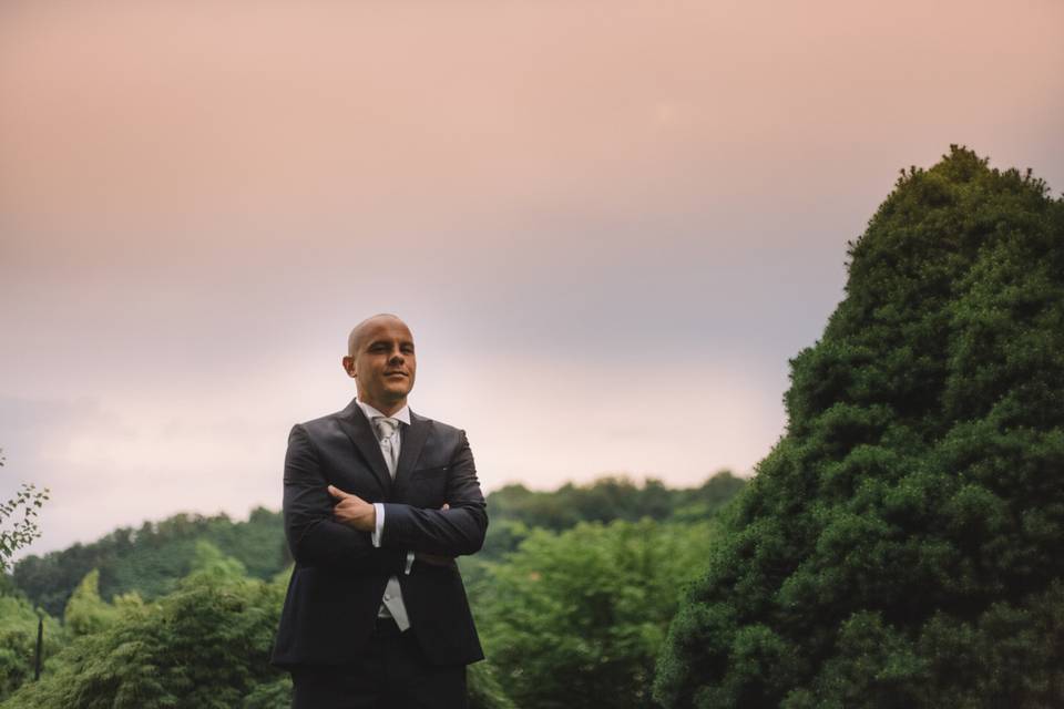 Groom portrait al'alba