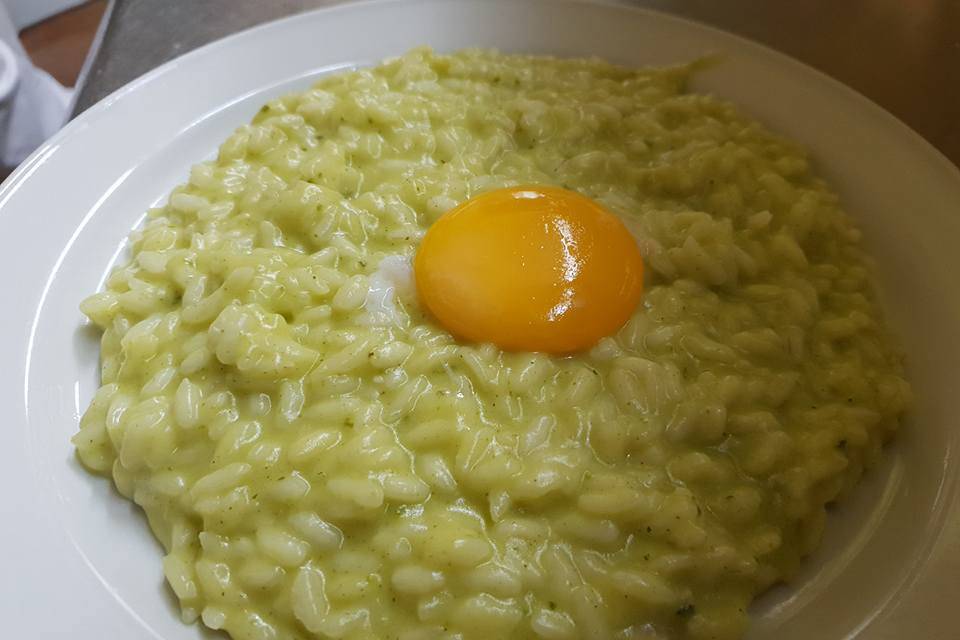 Risotto zucchine e uovo