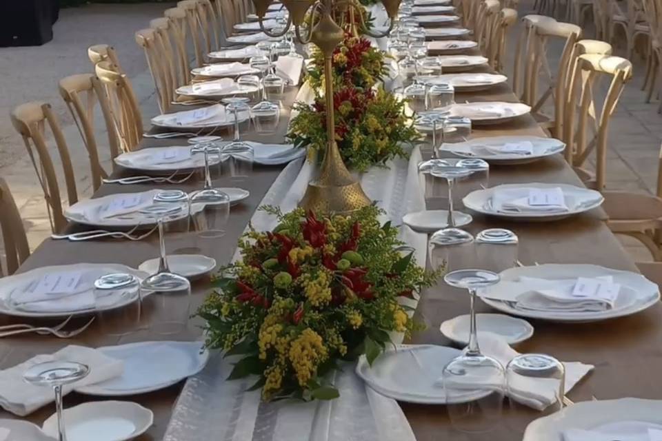 Allestimento tavolo