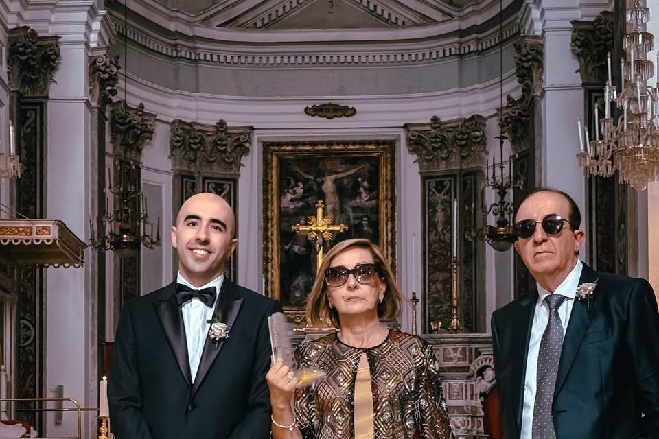 Matrimonio famiglia sposo