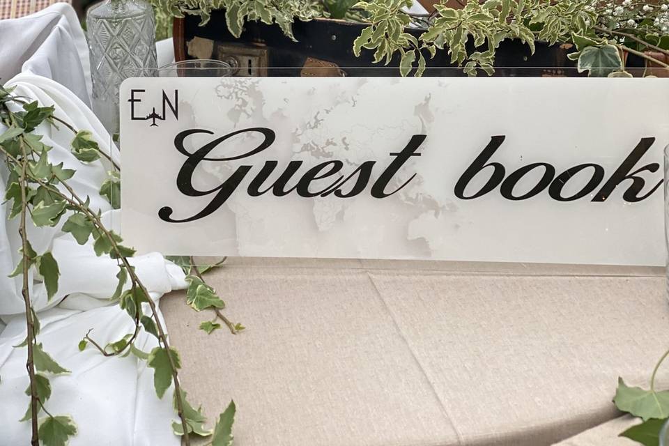 Guest Book & White Table