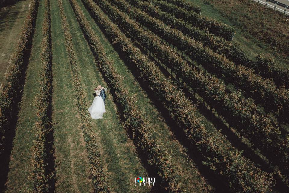 Foto drone matrimonio