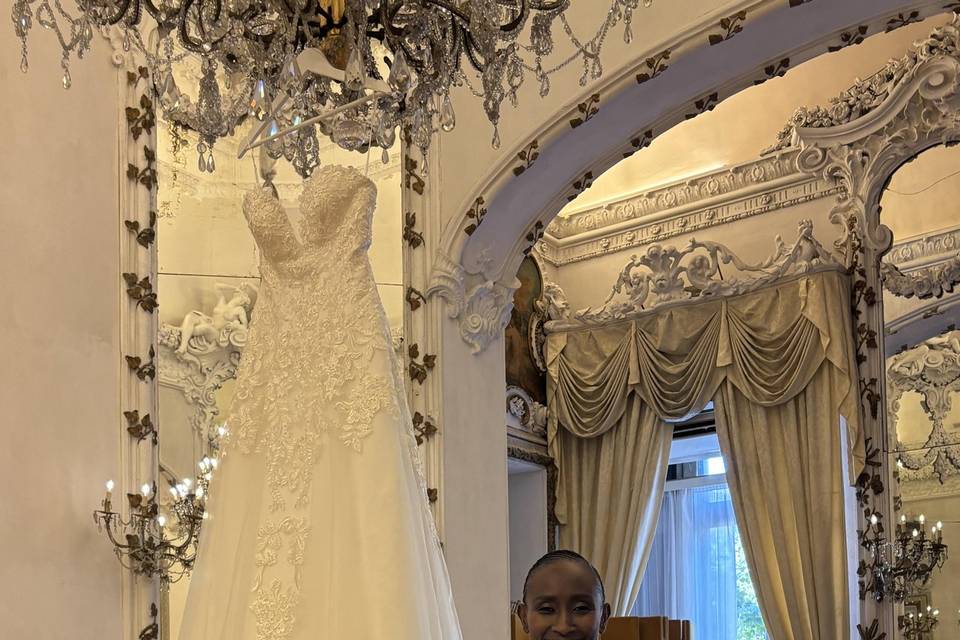 Bride getting ready