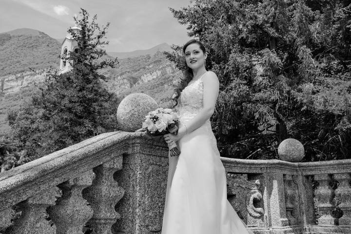 Foto della sposa in posa