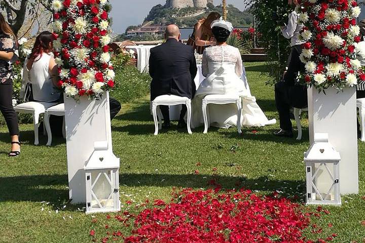 Tappeto di rose rosse