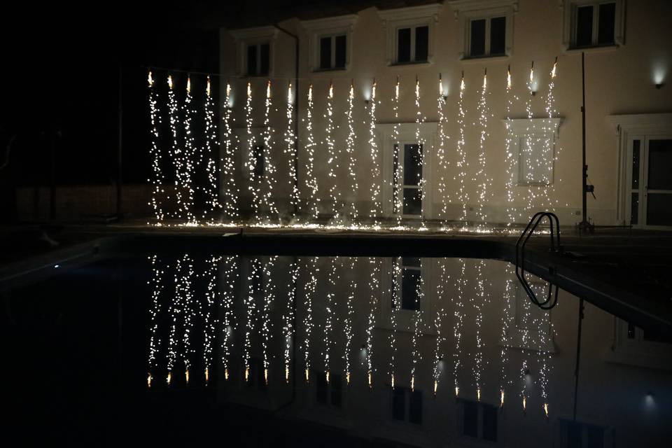 Fuochi in piscina