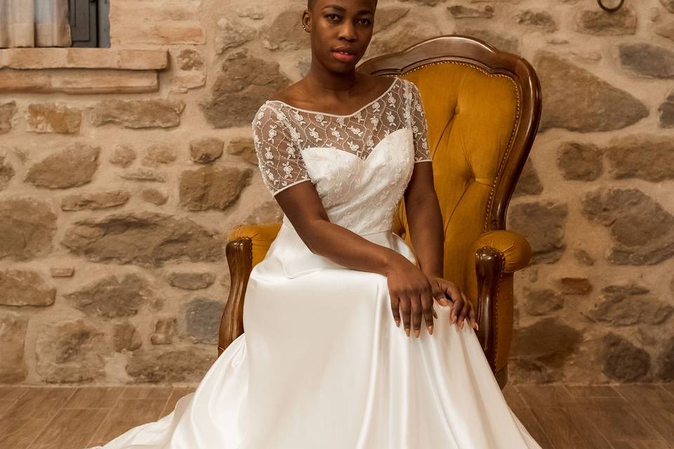 Abito da  sposa Raso di Seta