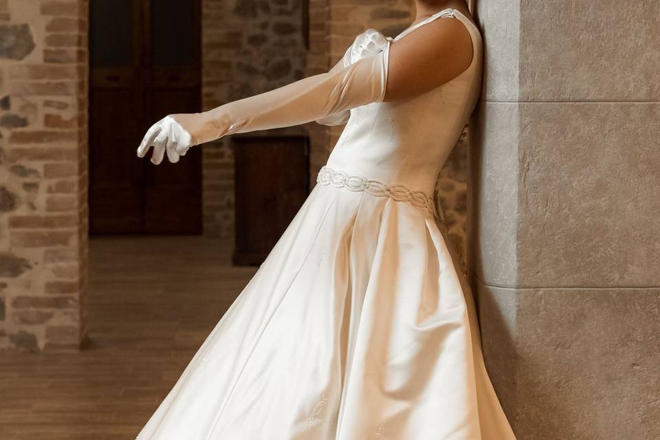 Abito da sposa mikado