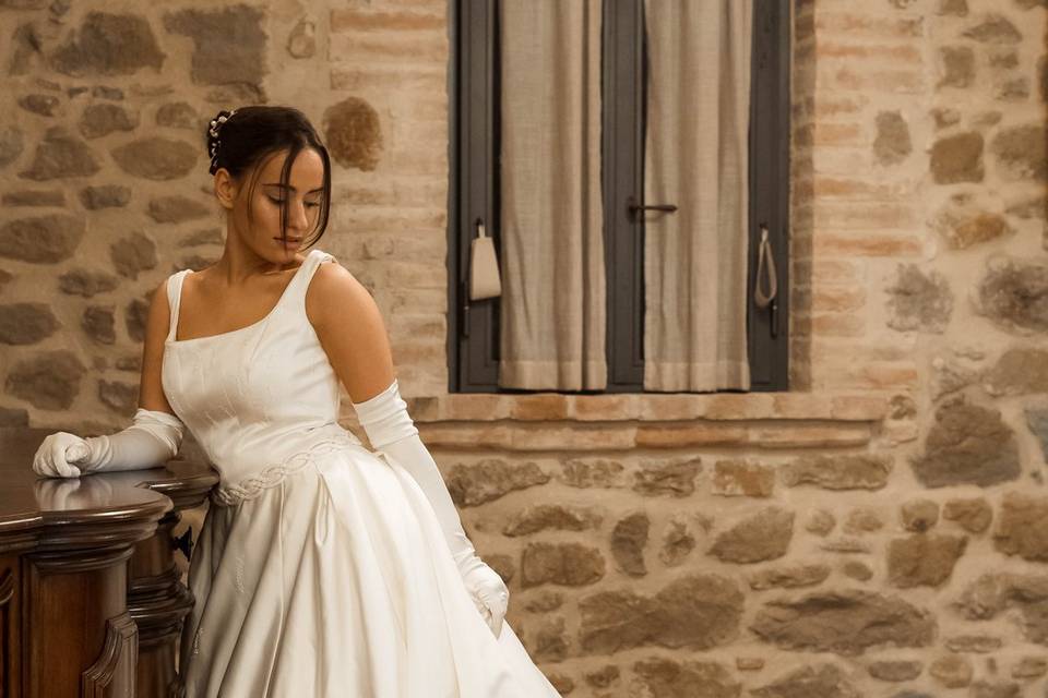 Abito da sposa mikado