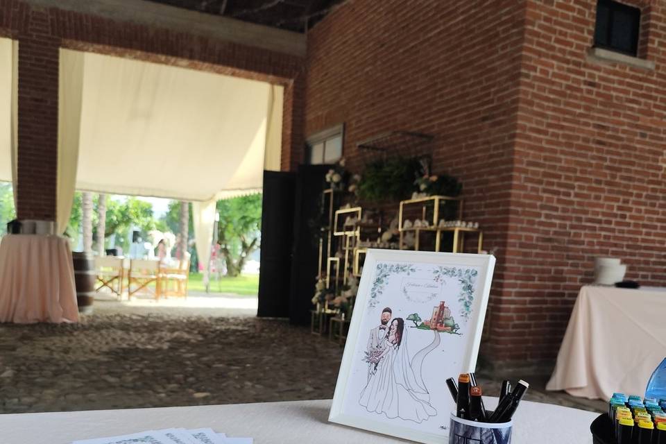 La postazione degli artisti