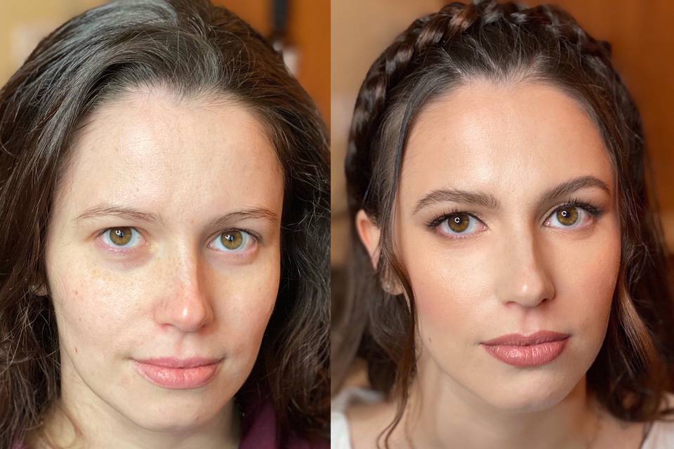 Before / after trucco naturale