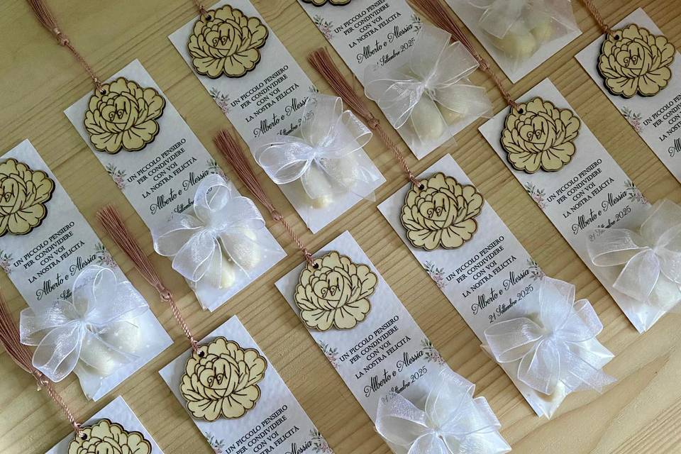 Segnaposto con peonia