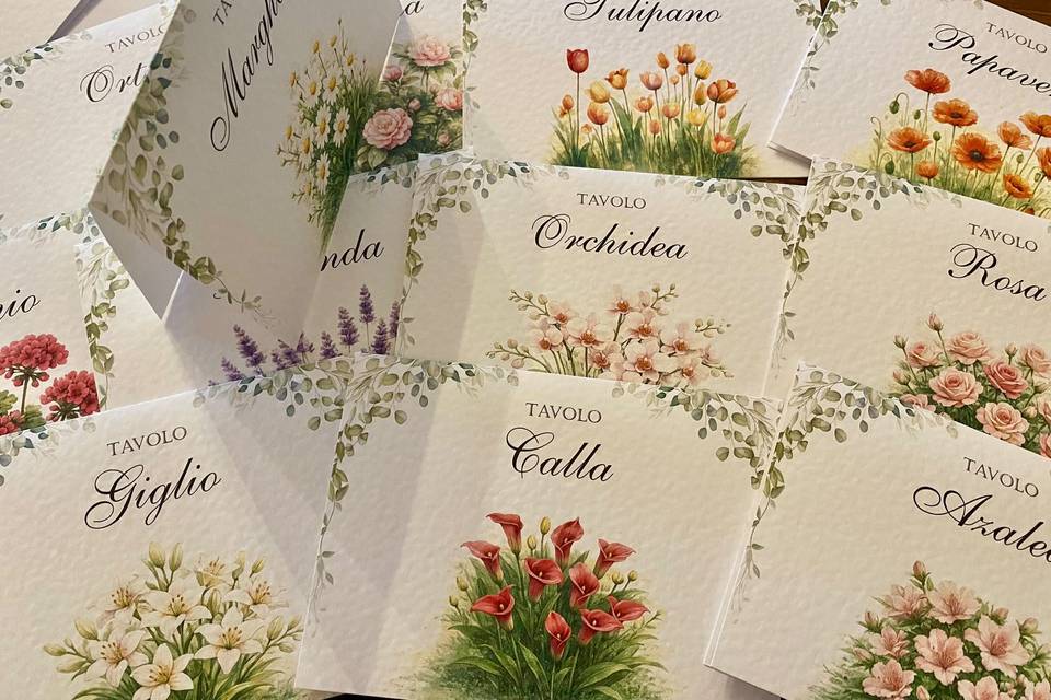 Segnatavolo fiori
