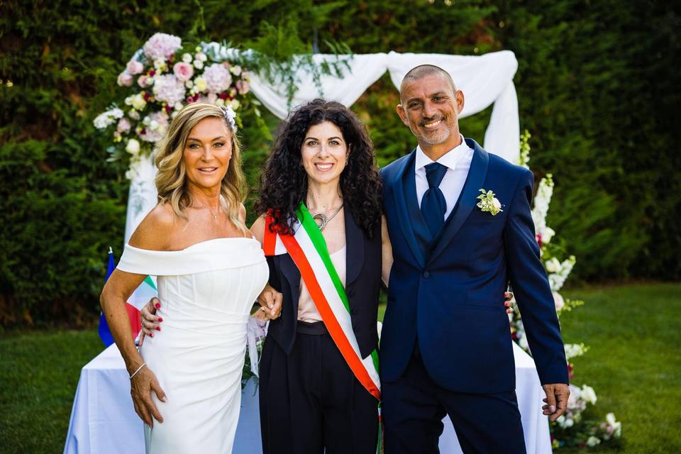 Foto e ringraziamento sposi