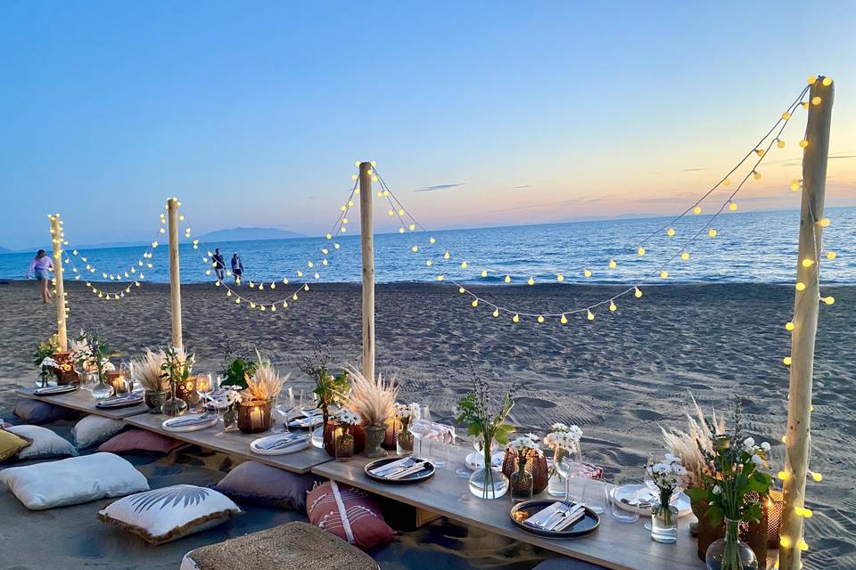 Cena in spiaggia