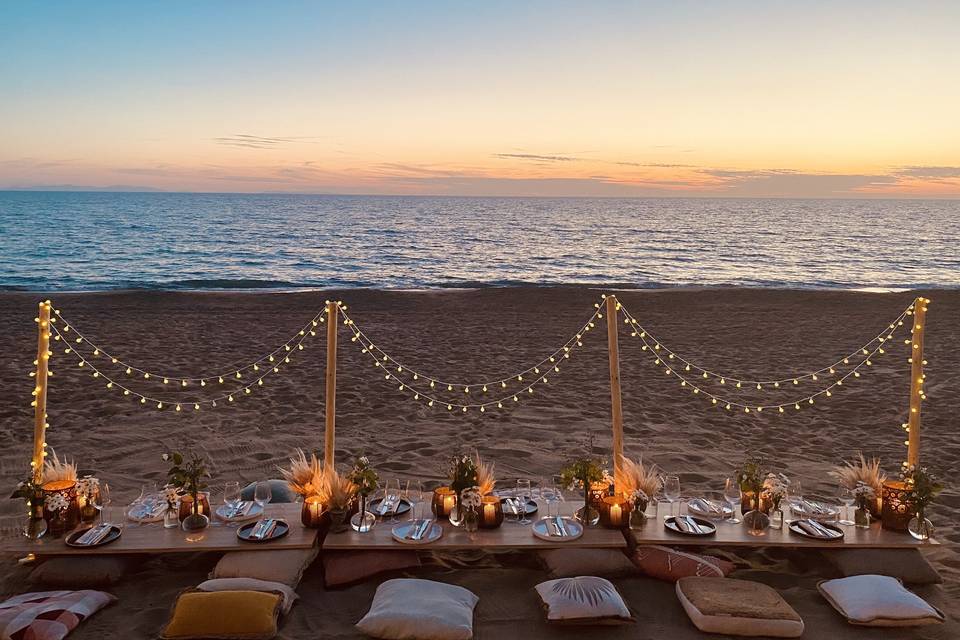 Cena in spiaggia