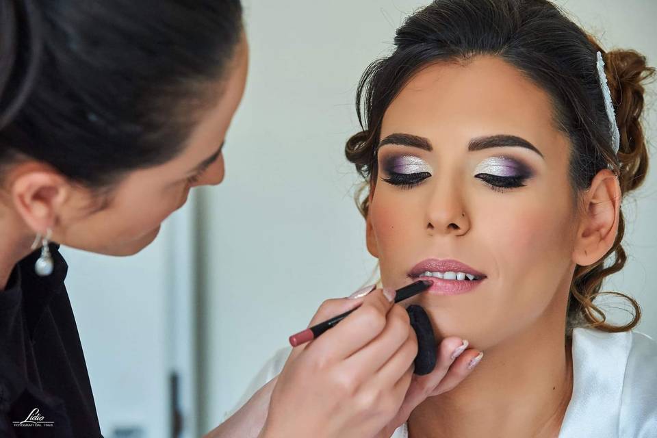 Purple make up