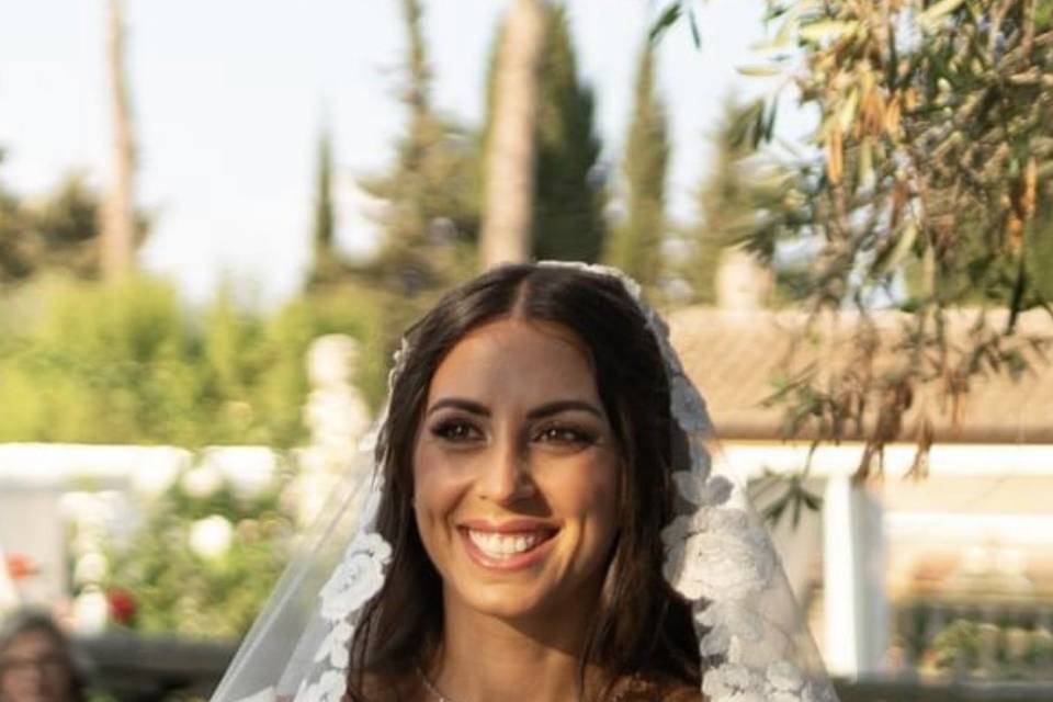 Smiling bride