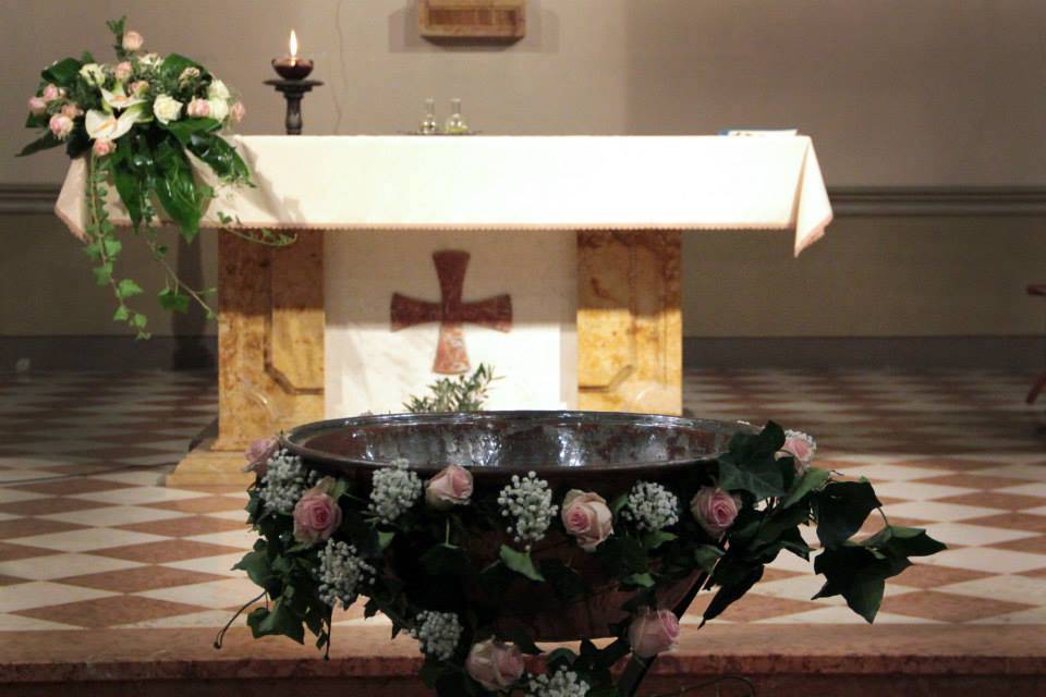 Battesimo rose ed edera