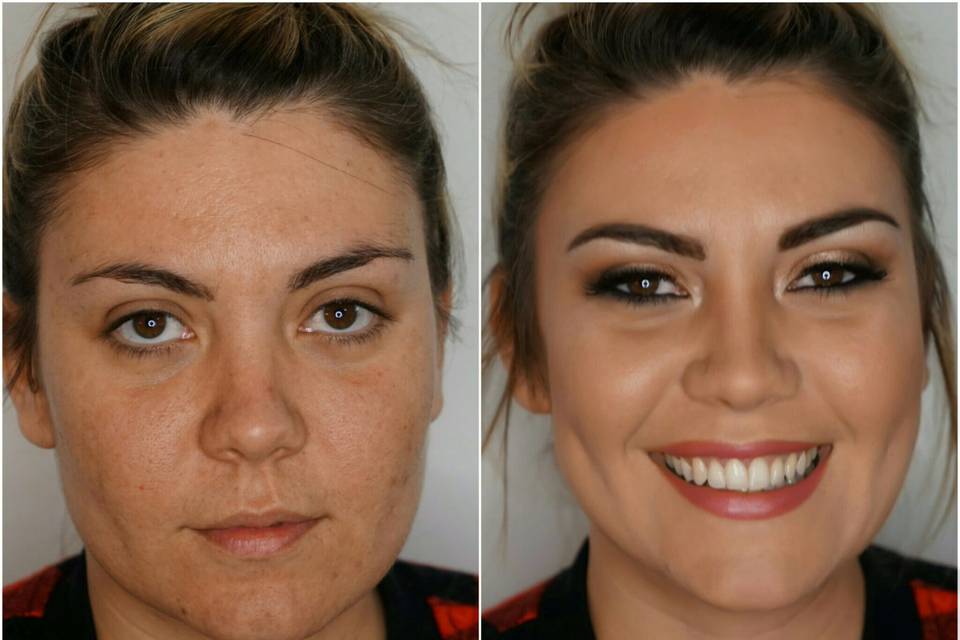 Trucco prima e dopo