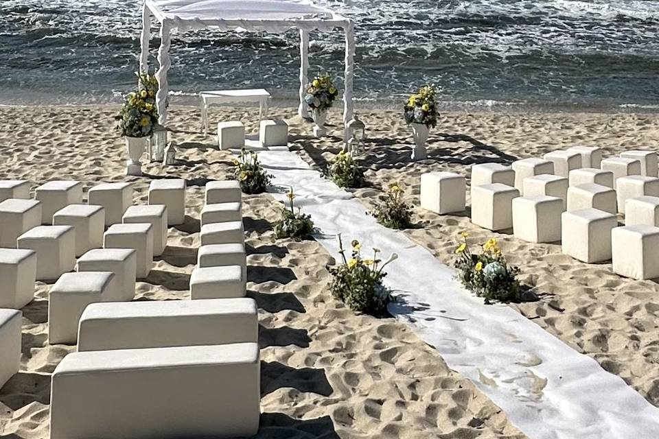 Allestimento in spiaggia