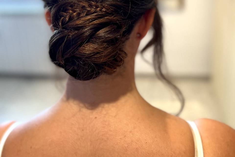 Chignon con trecce