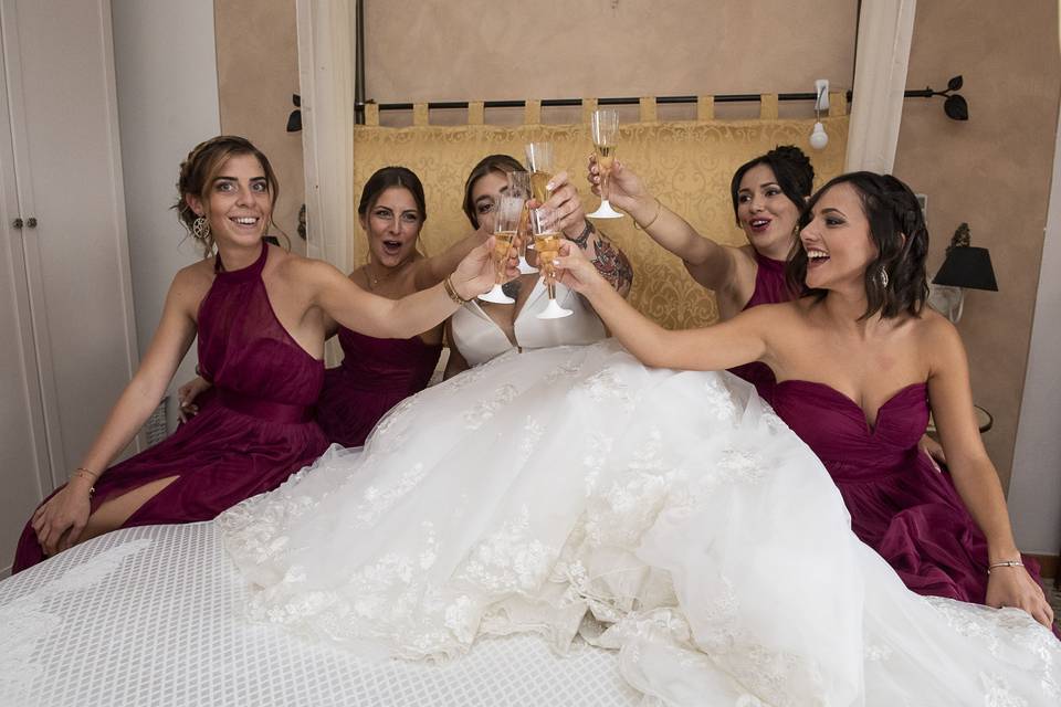 Il brindisi con la sposa