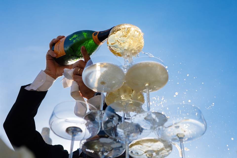 Champagne tower