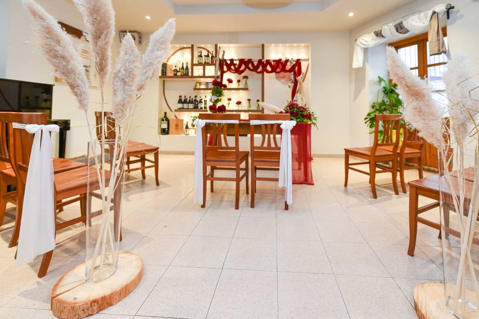 Sala con camino